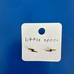 Gold Lightning Earrings